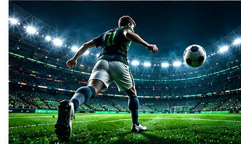 Televisiescherm met een sportuitzending als voorbeeld van live tv